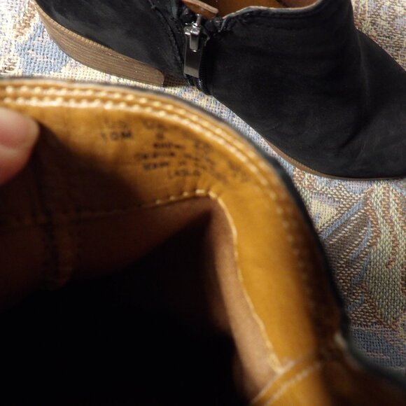 Franco Sarto Leather / Suede Ankle Bootie Sz 10M - Picture 5 of 7